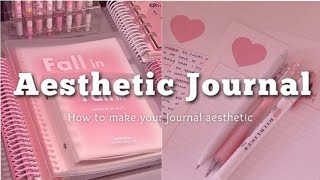 How to make an AESTHETIC JOURNAL  cover  ideas  calendar  doodles 🌷 [upl. by Newnorb]