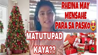 RHEINA MAY KAHILINGAN SA PASKO MATUTUPAD KAYA MERRYCHRISTMAS everyone OFW Rheinacommunity [upl. by Iruam]