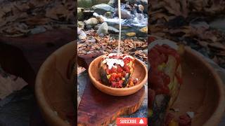 Kumpir \ baked potato cooking in nature videos [upl. by Towrey]