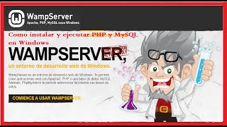 Como instalar WampServer para ejecutar PHP y MySQL en Windows [upl. by Paulsen641]