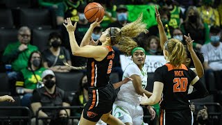 Oregon State vs No 24 Oregon Womens Basketball Recap  21322 [upl. by Kiona]