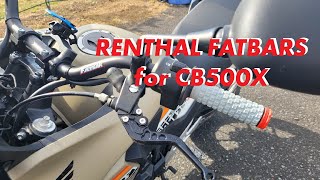 CB500X w Renthal Fatbars Custom Handlebar Setup [upl. by Frantz]