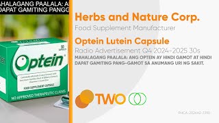 Optein Lutein Capsule Radio Ad Q4 20242025 30s [upl. by Hseham709]