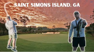 Fishing Saint Simons Island Private Golf Course [upl. by Dnaleel]