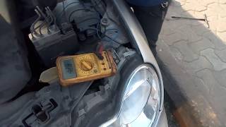 how to check alternator voltage with multimeter benz cclass c220 cdi [upl. by Ahcila]