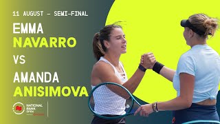 NAVARRO VS ANISIMOVA  NATIONAL BANK OPEN  TORONTO  SEMIFINAL [upl. by Sauls]