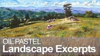 Oil Pastel Landscape Demonstration [upl. by Idham]