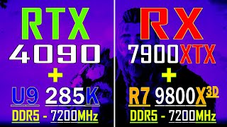 RX 7900XTX  RYZEN 7 9800X3D vs RTX 4090  CORE U9 285K  How Big is the Difference in 4K [upl. by Leandro556]