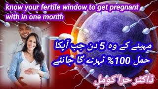 fertile days to get pregnant know your fertile windowtips to get pregnant [upl. by Liahcim]