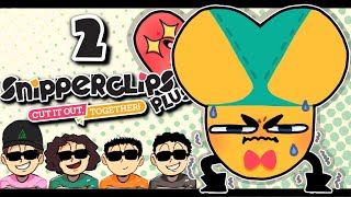 Snipperclips Plus 4 PLAYERS  PART 2  Garbage Gaming [upl. by Yak]