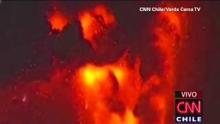 Lightning storm inside Chile volcano eruption [upl. by Emilio541]