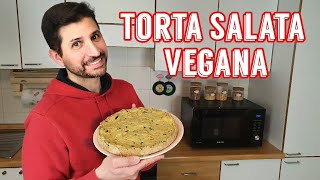 Torta salata vegana  Ricetta base semplice  Ripieno gustoso con tofu anacardi e verdure [upl. by Pros]