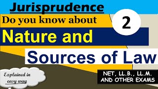 Nature and sources of law  Jurisprudence [upl. by Silas741]