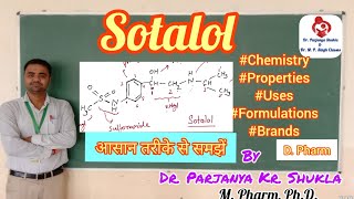 Sotalol  Antiarrhythmic Agents  Pharmaceutical Chemistry  D Pharm [upl. by Kemme]