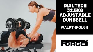 Force USA DialTech Elite 325kg Adjustable Dumbbell Walkthrough [upl. by Amesari]