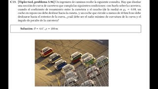 El problema del peralte de la carretera [upl. by Eerahs]