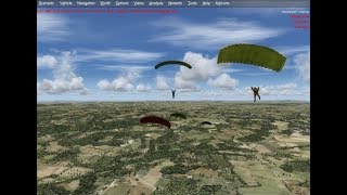 Parachute jumps in Prepar3D with PayloadManagerX [upl. by Harle671]