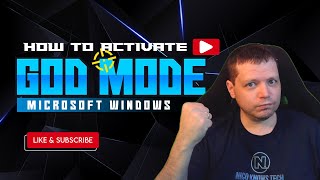 How To Activate GOD MODE in Microsoft Windows  How to Enable GOD MODE  Nico Knows Tech [upl. by Hughett624]