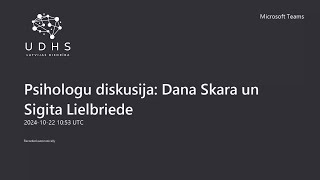 Psihologu diskusija Sigita Lielbriede un Dana Skara [upl. by Elberta245]