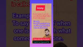 Irony  Definition of Irony  what is Irony  Irony a literary term  Irony information [upl. by Yaner]