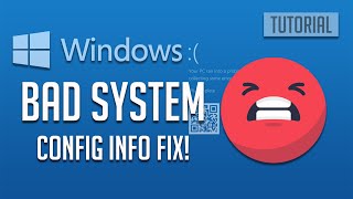 Bad System Config Error in Windows 10 FIXED Tutorial 2024 [upl. by Eaton]