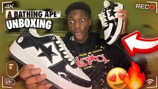 A BATHING APE “BAPE STA” LOW BLACK 2024 UNBOXING REVIEW 🦍🔥 [upl. by Dale]