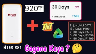 UNLI5G 599 sa PLDT Home WiFi H153381 at UNLI DATA TNT Smart sim testing Gagana kaya [upl. by Lagiba]