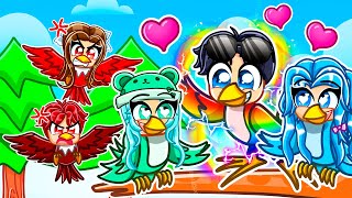 RIZZING GIRLS With GODLY OP BIRD In Roblox Feather Family [upl. by Sulrac]