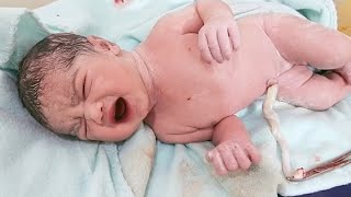 MashaAllah🥰 lovely newborn baby girl immediately after normal delivery baby afterbirth newlife [upl. by Colet]