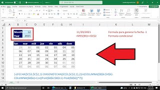 Cómo Crear el Calendario de cualquier Mes en Excel sin equivocarte ¡Usa esta Fórmula [upl. by Newcomb]