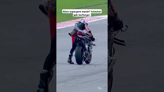 Penyebab Aleix espargaro marah ternyata holeshot gak berfungsi motogp racing aprilia wheelie [upl. by Eecart]