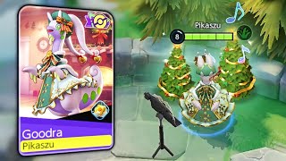 Goodra Default vs Holiday Style Holowear Comparison  Pokemon Unite [upl. by Dranyar]