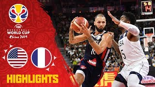 USA vs France  Full Game Highlights  QuarterFinal  FIBA Basketball World Cup 2019 [upl. by Yevi]