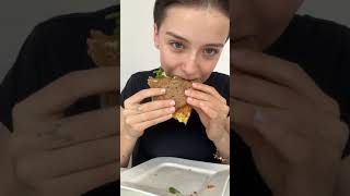 HEALTHY BREAKFAST SANDWICH 🥪mukbang mukbangvideo healthymukbangshortshortanndyu [upl. by Ettezel]