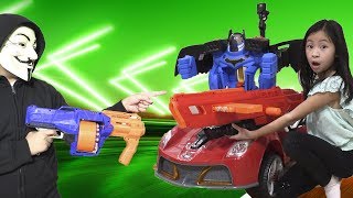 Game Master VS HIGH TECH ROBOT and Spy Gears [upl. by Prisca]