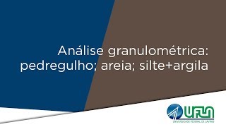 Análise granulométrica pedregulho areia silte mais argila [upl. by Heyward]