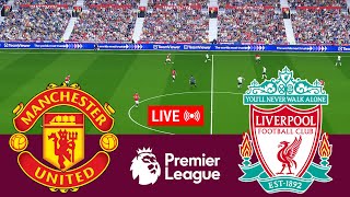 LIVE Manchester United vs Liverpool Premier League 2324 Full Match  Video Game Simulation [upl. by Aneetsyrk700]