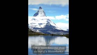 The Matterhorn is a mountain of the Alps straddling the main watershed and border between [upl. by Nospmoht155]