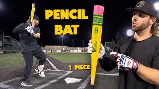 Hitting with the VICTUS PENCIL 1piece  BBCOR Baseball Bat Review [upl. by Ivz]