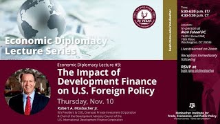 Economic Diplomacy Lecture 3  Development Finance [upl. by Aldous]