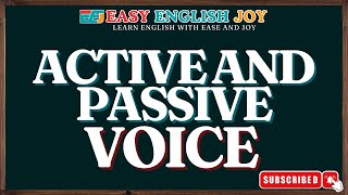 The activepassive voice [upl. by Neehahs]