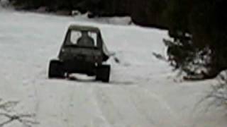 Jedon driving a Recreatives MAX II 6x6 with tracks in the snow [upl. by Osric]