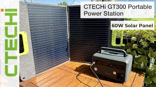 CTECHi GT300  SP60 Panel Solar  The Best Portable Power Station 300W [upl. by Sanders437]