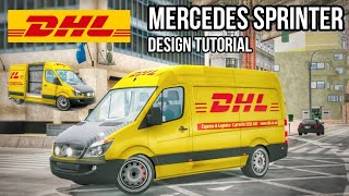 Mercedes Sprinter DHL Livery Tutorial  Car Parking Multiplayer [upl. by Aihsele]