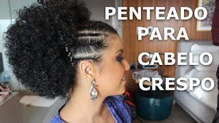 Penteado de madrinha para cabelo crespo look e maquiagem  Aline França [upl. by Barrett]