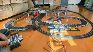 HO slot cars and HO scale trains  a VERY FUN COMBO [upl. by Neddra373]