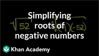 Imaginary roots of negative numbers  Imaginary and complex numbers  Precalculus  Khan Academy [upl. by Nossyla708]