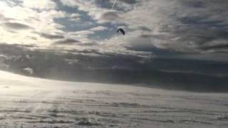 Snowkiting Chris Volk am Rittner Horn  Speedride vom Horn [upl. by Hedve460]