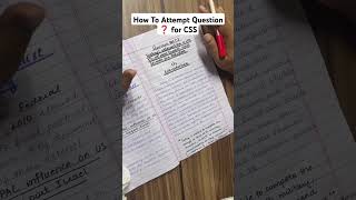 How to Attempt Question for CSS Pakistan Affairs Paper cssaspirants pakaffairs shorts [upl. by Otrebor173]