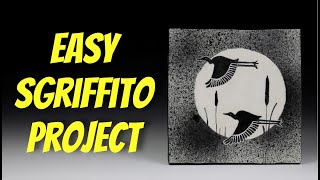 Easy Sgraffito Project  SHORTS [upl. by Handy]